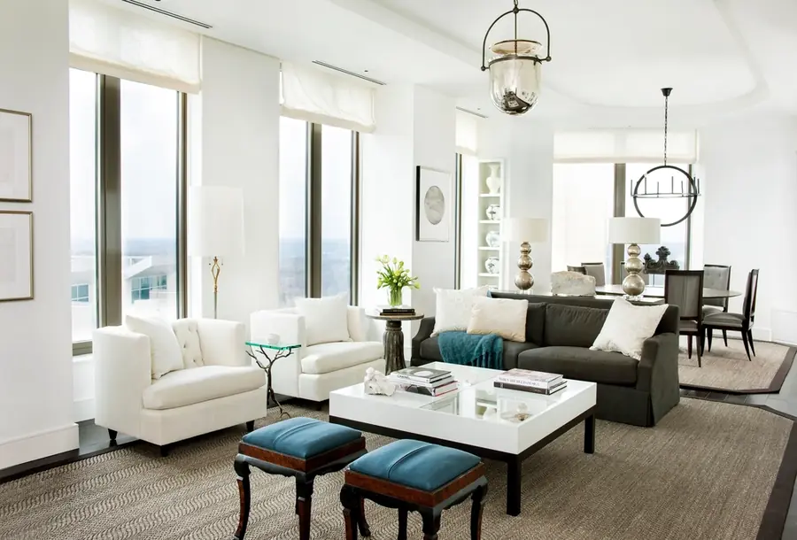 A well-kept, elegant living room