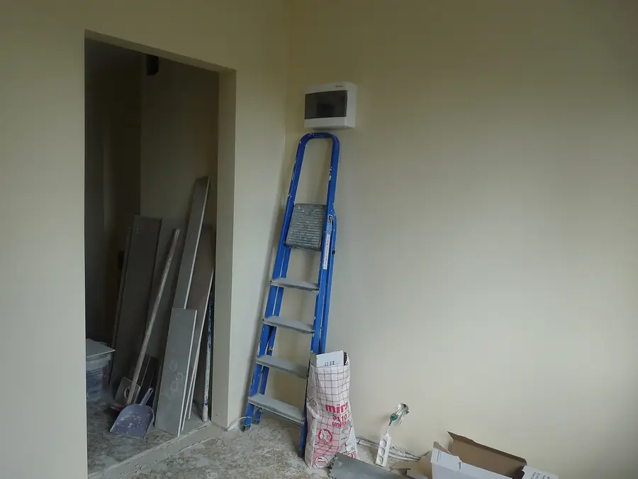 A freshly plastered interior